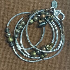 Charming Silver and Gold Beaded Bracelet